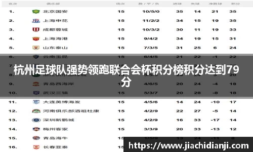 杭州足球队强势领跑联合会杯积分榜积分达到79分