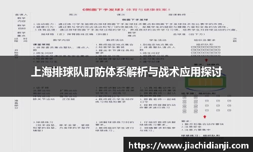 上海排球队盯防体系解析与战术应用探讨